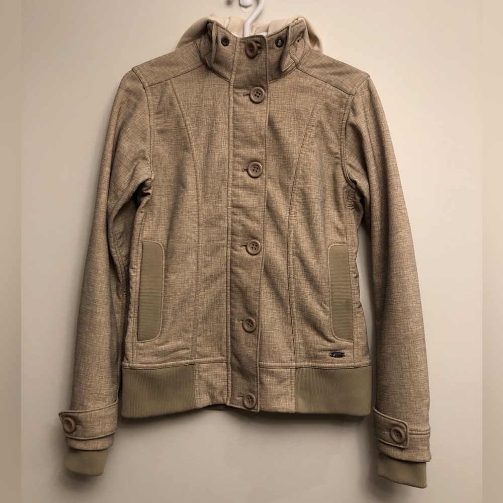 MEC Beige Jacket with Hood, Size S